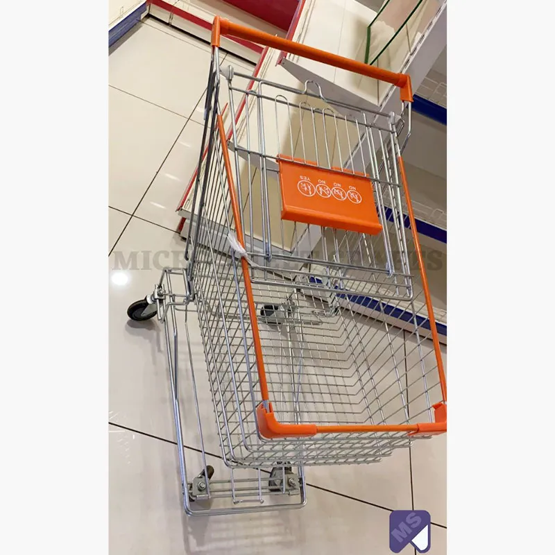 Stainless Steel Supermarket Trolley